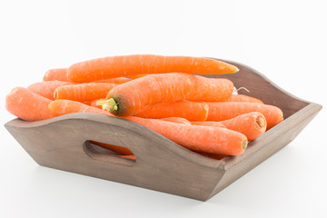 fresh carrots isolated on white background