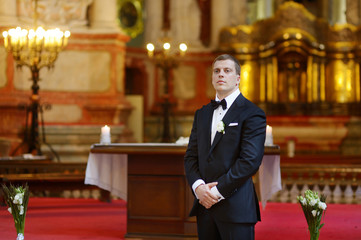 Groom waiting for the bride