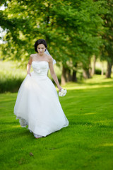 Fototapeta premium Beautiful bride posing