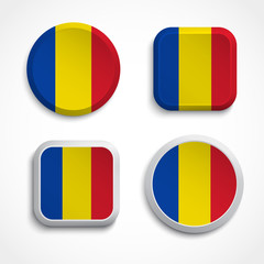 Fototapeta premium Chad flag buttons