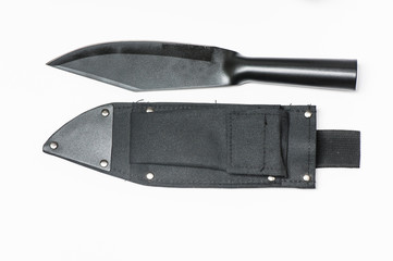 army knife on the white background