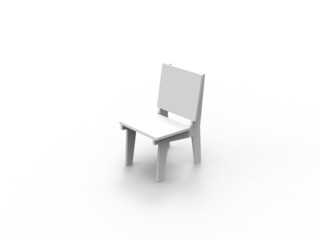 white chair isolated