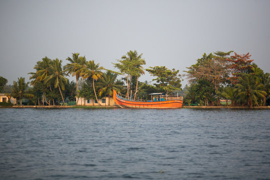 Moored boat