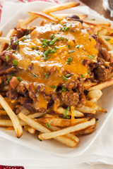 Unhealthy Messy Chili Cheese Fries