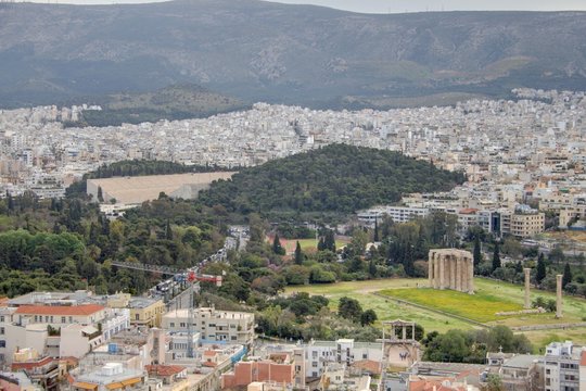 vue aerienne d'athenes