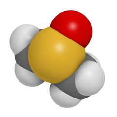 dimethylsulfoxide (DMSO) solvent molecule, chemical structure.
