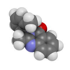 Methaqualone recreational drug, chemical structure.