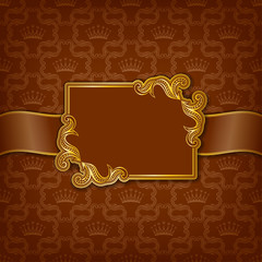 Template frame design for greeting card