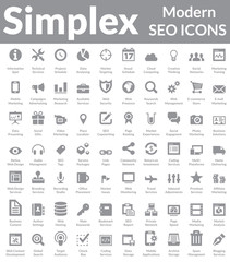 Simplex - Modern SEO Icons (Color Version)