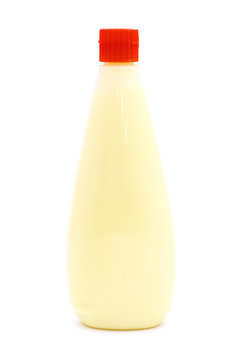 A mayonnaise tube isolated on white background