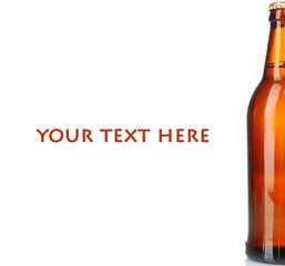 Beer bottle isolated on white
