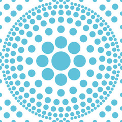 seamless blue polka abstract pattern vector