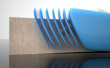 abstract smoothed background of concrete, glass and wood