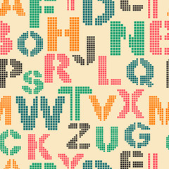 Seamless pattern with letters of the alphabet