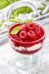 Raspberry dessert