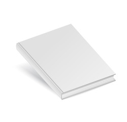 Gray book template on white background