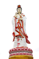 Guanyin statue in the temple.