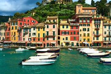 Portofino village on Ligurian coast, Italy