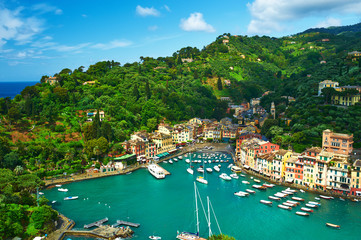 Fototapeta na wymiar Portofino miejscowości na wybrzeżu Ligurii, Włochy