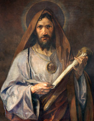 Vienna - Paint of apostle Saint Jude Thaddeus - obrazy, fototapety, plakaty