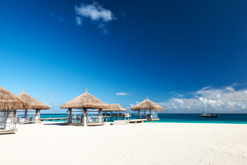 Beautiful beach with jetty