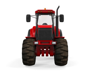 Red Tractor Isolated