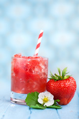 crushed strawberry ice drink