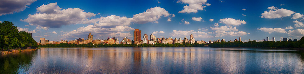 Fototapeta na wymiar Beautiful panoramic view of Central Park in summer season, NYC