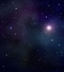 Obraz na płótnie Canvas starry night sky deep outer space