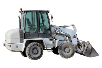 Naklejka premium Tracteur chargeur à roues