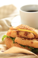 filet-o-fish sandwich and black coffee