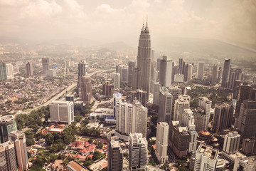 Fototapeta na wymiar nowoczesne miasto w Kuala Lumpur