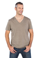 Obraz premium Portrait of casual smiling man