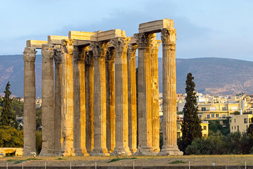 The ancient temple of Zeus in Athens