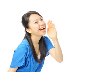 Fototapeta premium 大声を出す女の子