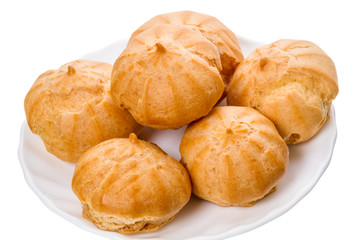 Profiteroles on white