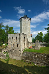 Castle ruins and tower at Paide