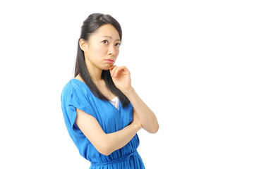 Fototapeta premium 悩む女の子