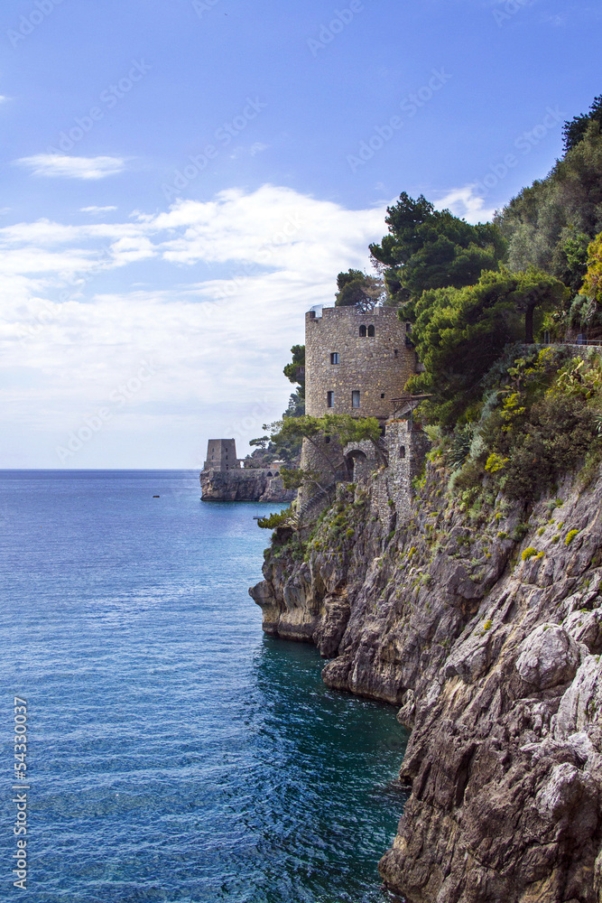 Poster famous amalfi coast