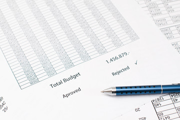 Document rejected budget