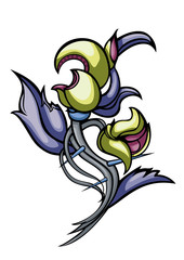 Fantasy flower ornamental shape