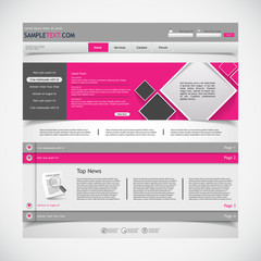 Website template with submenu