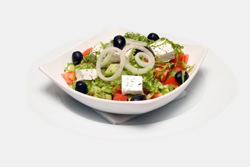 Fresh salad on plate