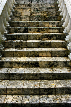stairs step and column marble