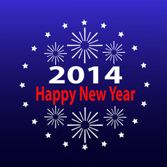 2014 год ,Новый год , вектор
