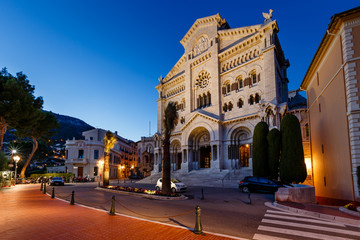 Facade of Saint Nicholas Cathedral in Monaco, Monte Carlo, Franc