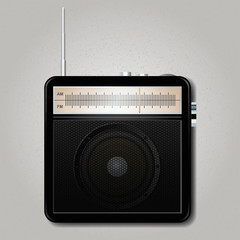 Fototapeta premium Square retro radio