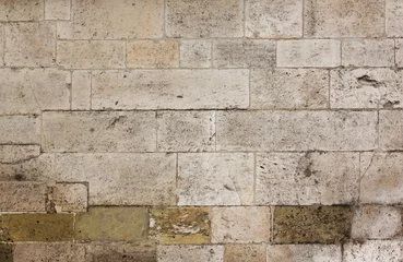 Fotobehang Steen textuur van de oude stenen muur