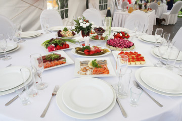 served table