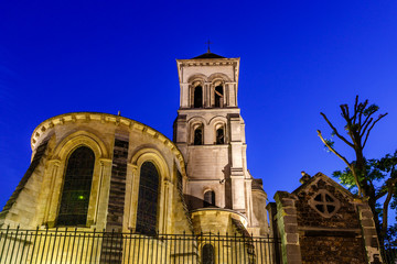 Saint Peter Church on Montmartre Hill at Dusk, Paris, France